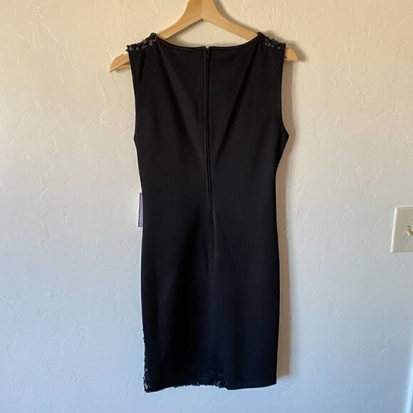 Bisou Bisou Black Sequin Sheath Dress NWT Size 8 - Picture 6 of 9